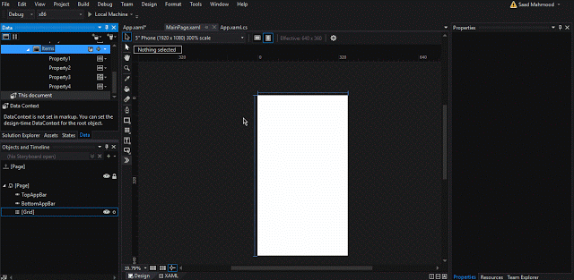 Adding Properties and making it live in application